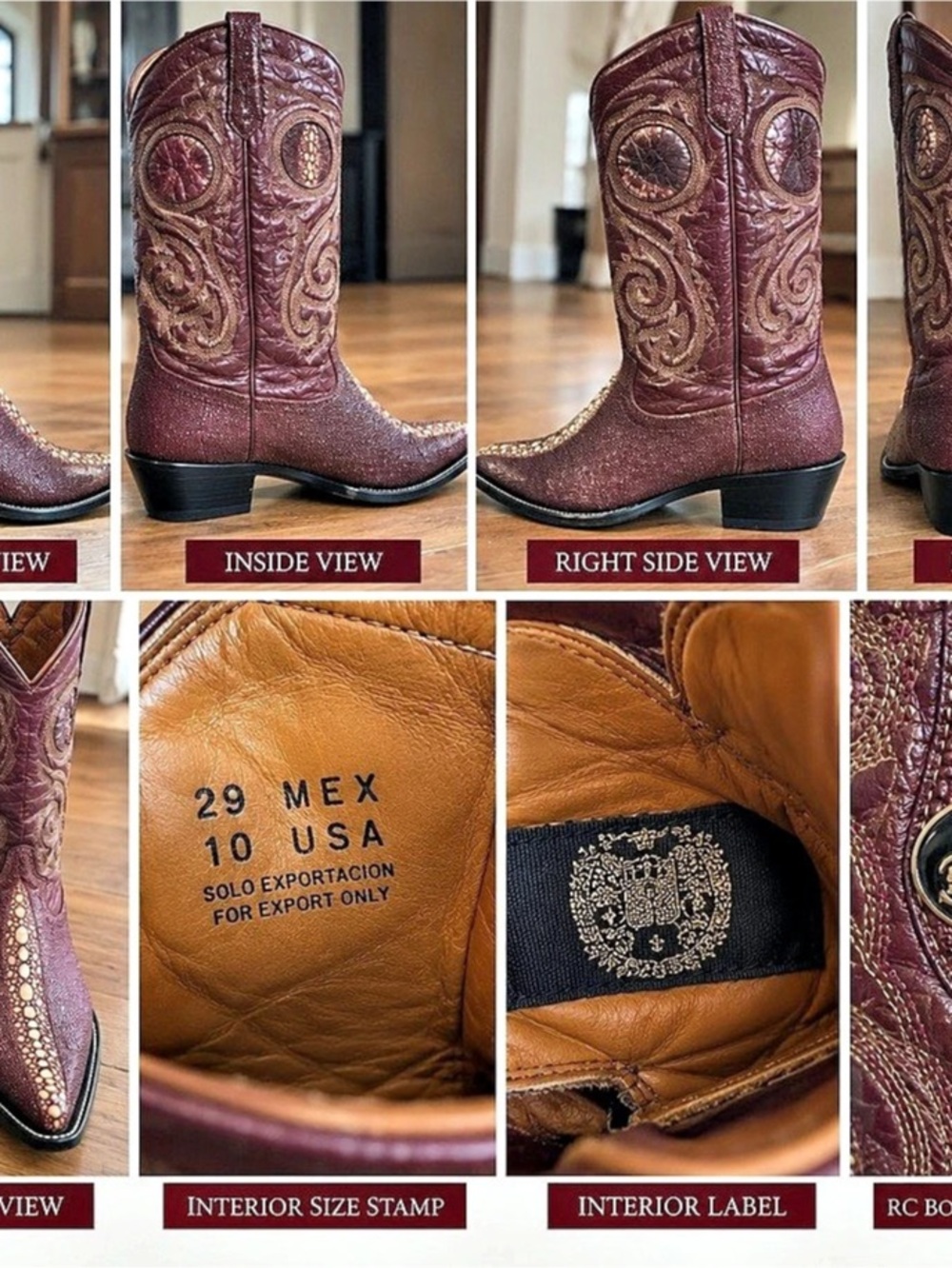 Genuine RC Boots Stingray Western Cowboy Boots 🔥